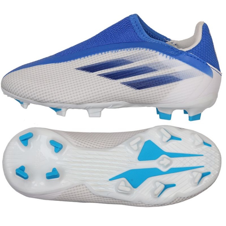 Adidas X Speedflow.3 Ll Fg Jr GW7498 chaussures de football multicolore bleu Adidas X Speedflow.3 Ll Fg Jr GW7498 chaussures de football multicolore bleu