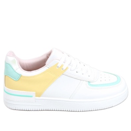 Baskets jaunes Libby blanche multicolore