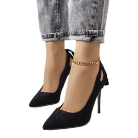 Escarpins noirs avec découpes décoratives Anthe