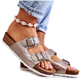 Chaussons Femme Boucles Inblu NM000027 Argent beige Chaussons Femme Boucles Inblu NM000027 Argent beige