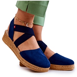 Espadrilles Femme Daim Big Star JJ276037 Bleu Marine