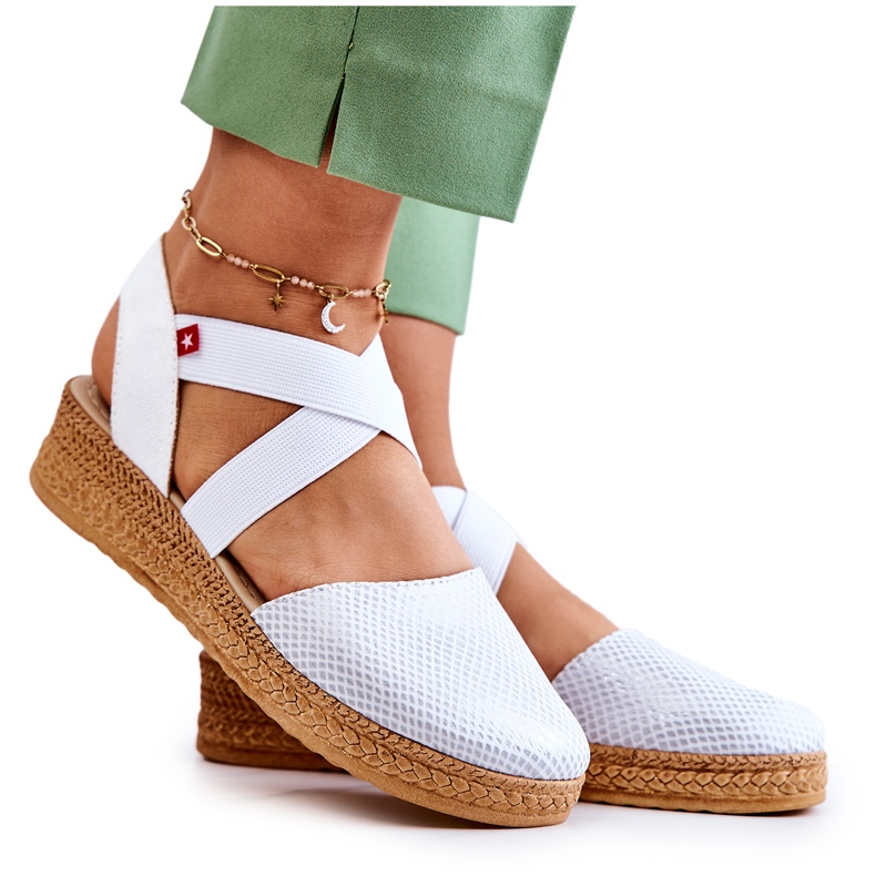 Espadrilles à la mode pour femmes Big Star JJ276036 Blanc blanche Espadrilles à la mode pour femmes Big Star JJ276036 Blanc blanche
