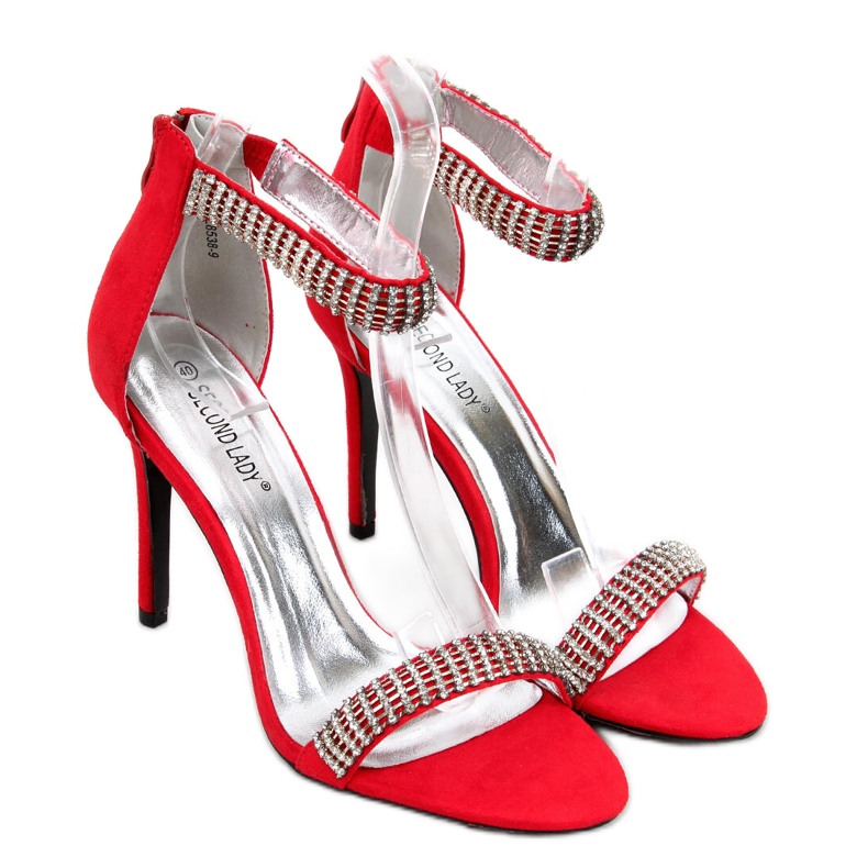 Sandales Jasmin Red à talon haut rouge