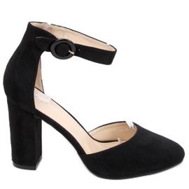Escarpins exposés sur le talon Iris Black noir
