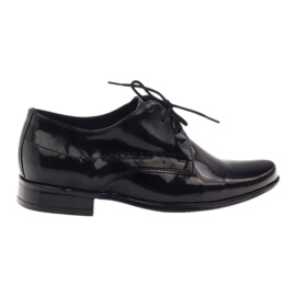 Garçons à verni noirs, communion garçons gregors 429 insert en cuir le noir Garçons à verni noirs, communion garçons gregors 429 insert en cuir le noir