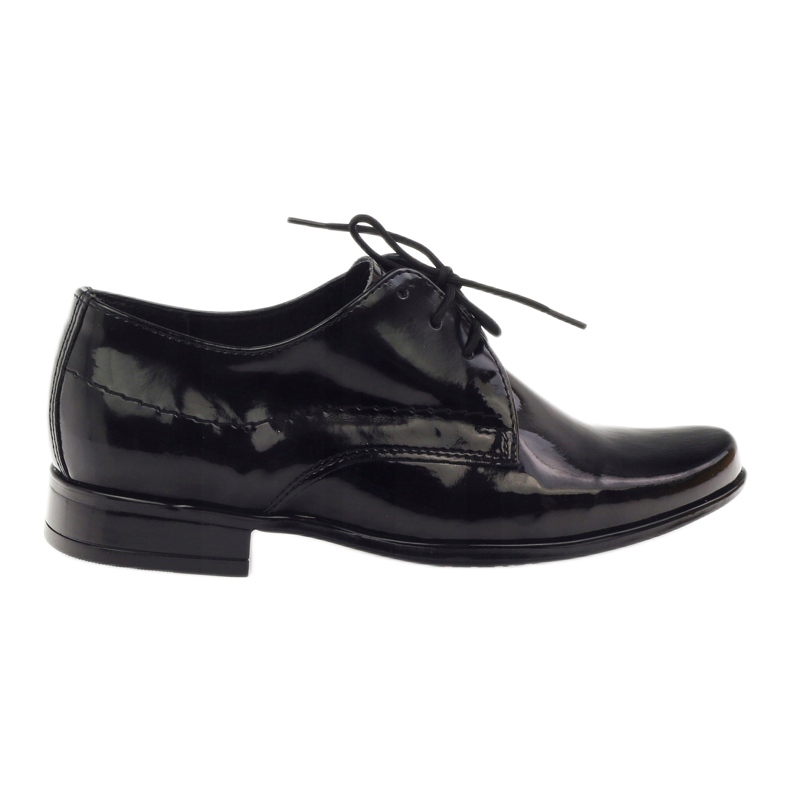 Garçons à verni noirs, communion garçons gregors 429 insert en cuir le noir
