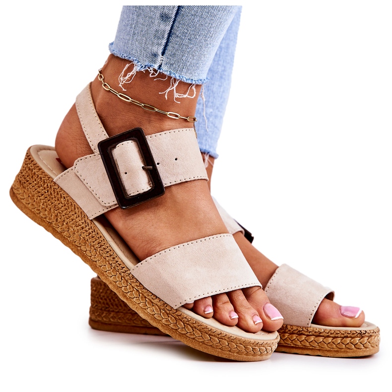 Sandales en Daim pour Femme Big Star JJ276032 Beige
