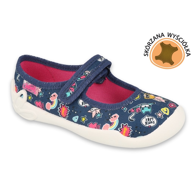 Bleu de Befado Children's 114x482 Bleu marine avec des applications colorées