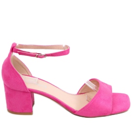 Sandales à talons femme, daim Silence Fushia rose