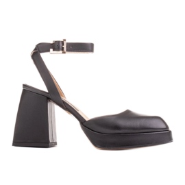 Marco Shoes Sandales sur une plateforme d'appoint noir