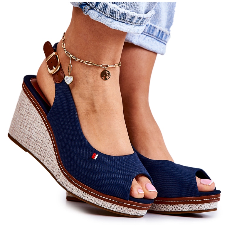 Sandales Confortables Femme Avec Boucle Bleu Marine Thallas Sandales Confortables Femme Avec Boucle Bleu Marine Thallas