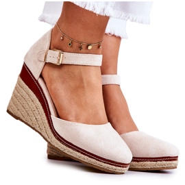 PS1 Espadrilles compensées beiges pour femme Tamarill
