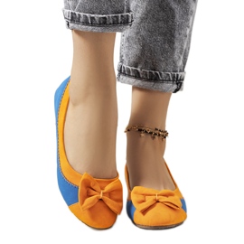 Ballerines bleues à nœud Eske orange Ballerines bleues à nœud Eske orange