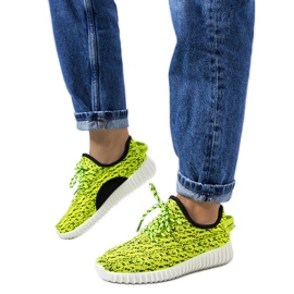 Baskets Mulder vert fluo noir