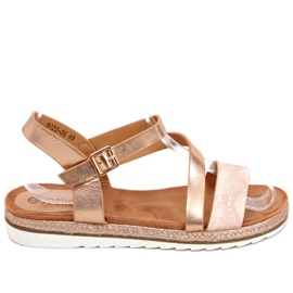 Sandales espadrilles dorées Katia Champagne rose Sandales espadrilles dorées Katia Champagne rose