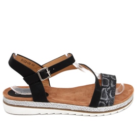 Sandales espadrilles dorées Katia Black le noir