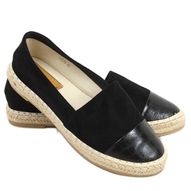 Espadrilles moites pour femmes le noir