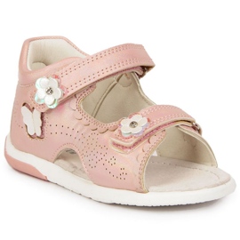 Sandales velcro rose vif A l'American Club Sandales velcro rose vif A l'American Club