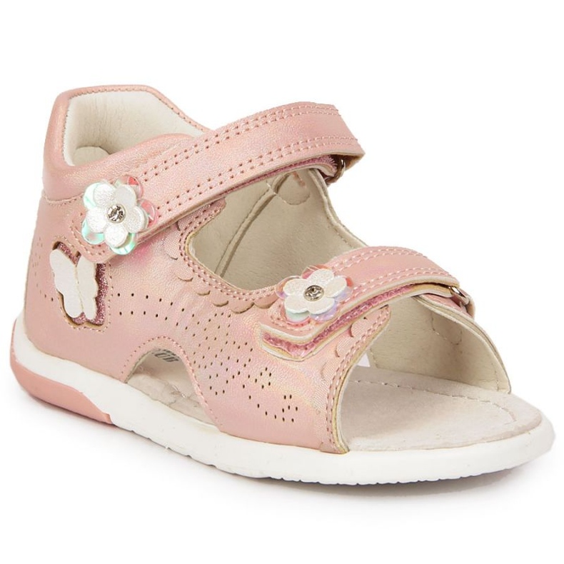 Sandales velcro rose vif A l'American Club Sandales velcro rose vif A l'American Club