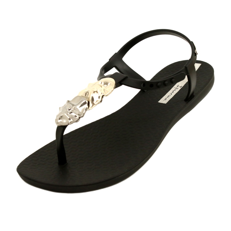 Tongs avec décoration Ipanema 83182 noir 23526 le noir argent d'or