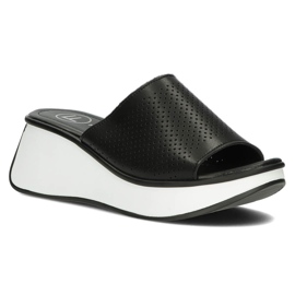 Babouches en cuir Filippo DK3614/22 Bk noir