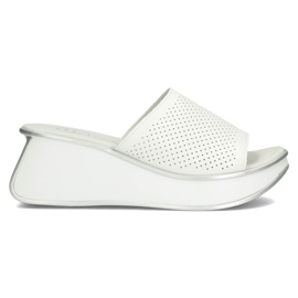 Chaussons en cuir Filippo DK3614 / 22 Wh blanc