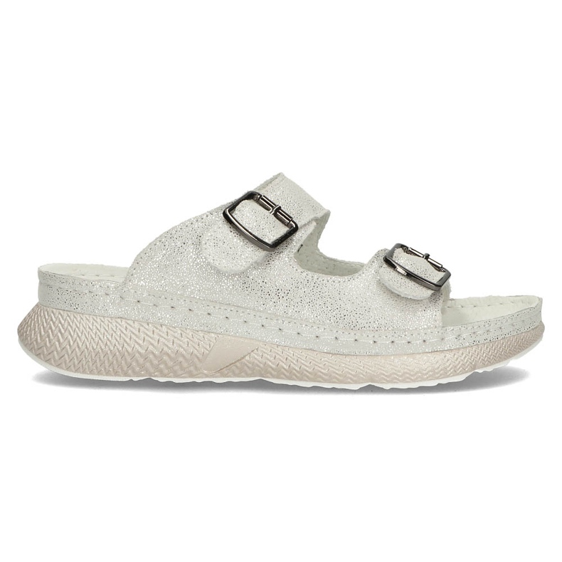 Chaussons en cuir Filippo DK3516 / 22 Si argent