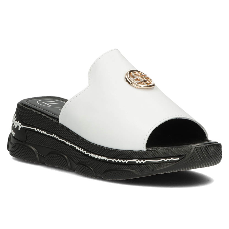 Chaussons en cuir Filippo DK3872 / 22 Wh blanc blanche