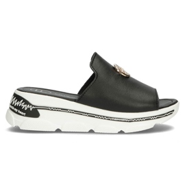 Babouches en cuir Filippo DK3872/22 Bk noir