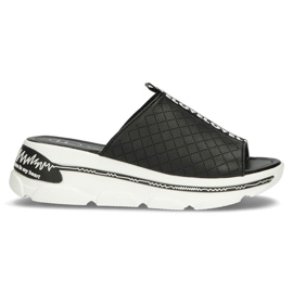 Babouches en cuir Filippo DK3679/22 Bk noir