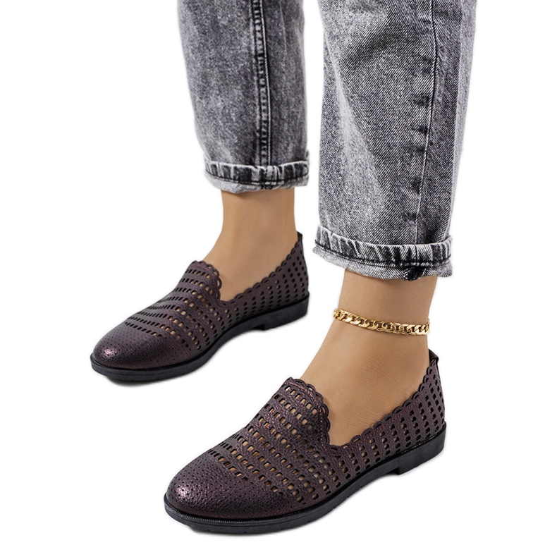 Mocassins pour femme ajourés Naja marron brun