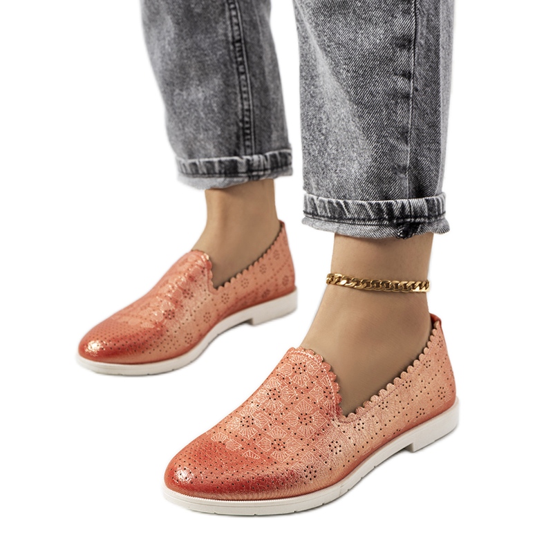 Mocassins femme Girvan rouges