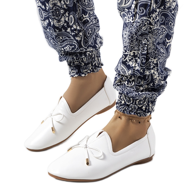 Mocassins blancs Carlsen blanche