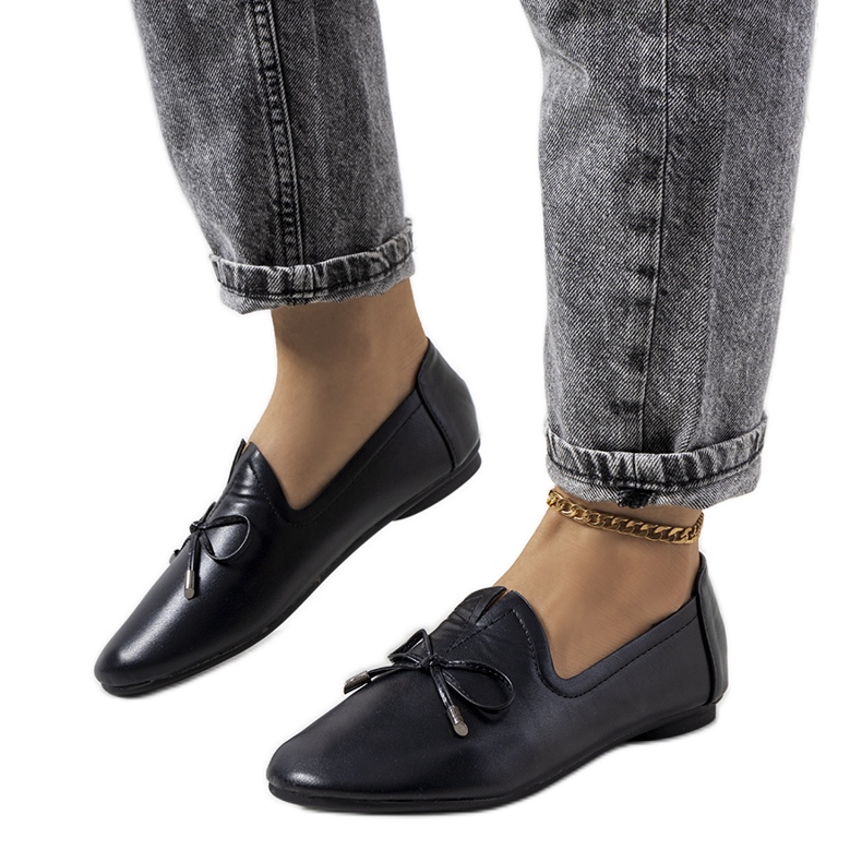 Mocassins noirs Carlsen le noir