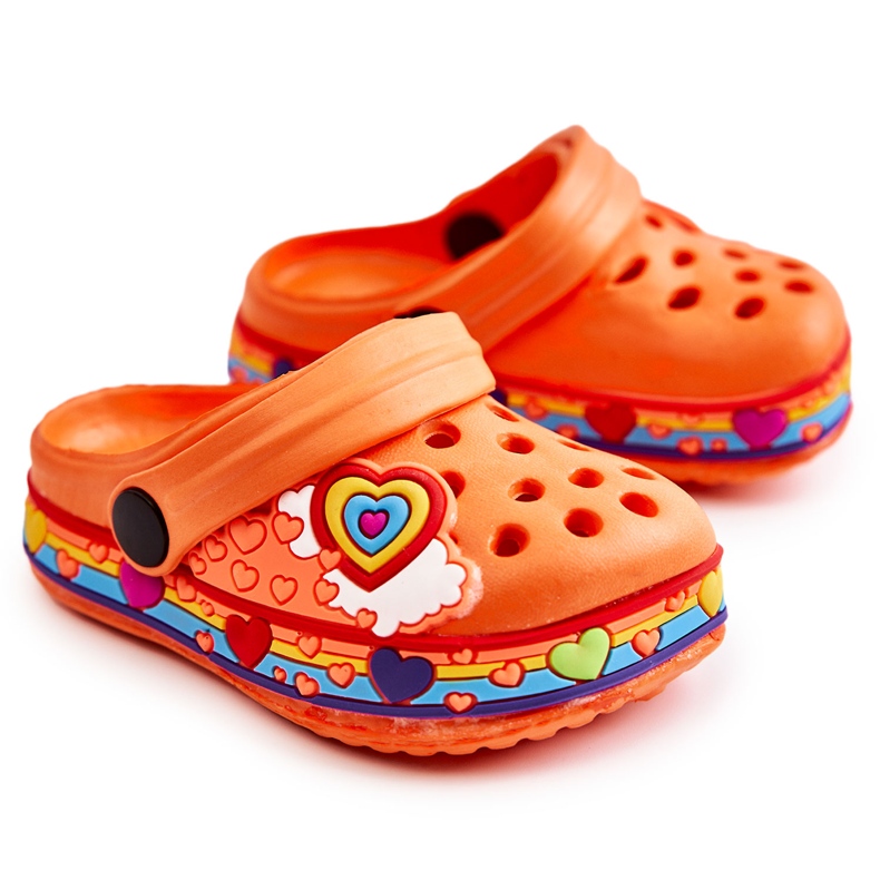 Chaussons Enfant Mousse Crocs Orange Charie