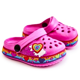 Chaussons Mousse Enfant Kroks Fuchsia Charie rose
