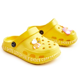 Chaussons Enfant Léger Entrejambe Avec Décoration Bertis Jaune