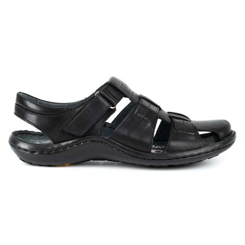 Kampol Sandales cuir homme 220KAM noir le noir Kampol Sandales cuir homme 220KAM noir le noir