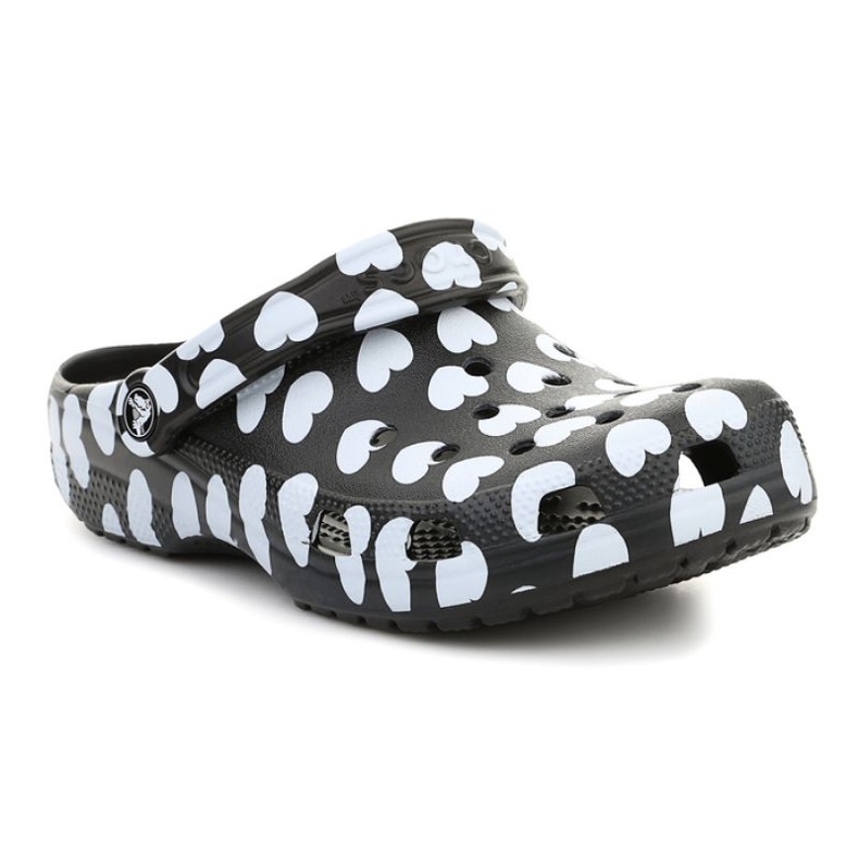 Crocs Classic Heart Print Sabots W 207679-066 le noir