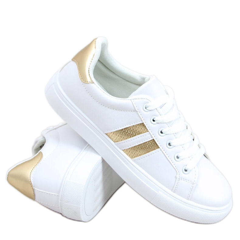 Baskets femme Xina BLANC / OR blanche d'or Baskets femme Xina BLANC / OR blanche d'or
