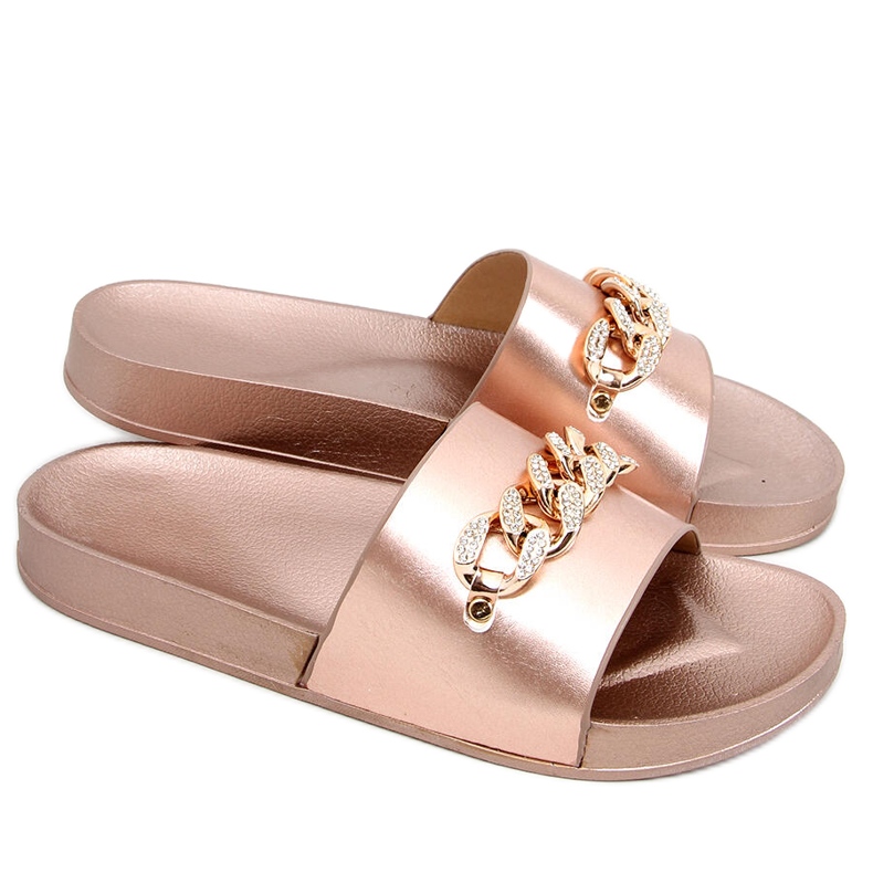 Chaussons Tilia Champagne avec chaîne rose