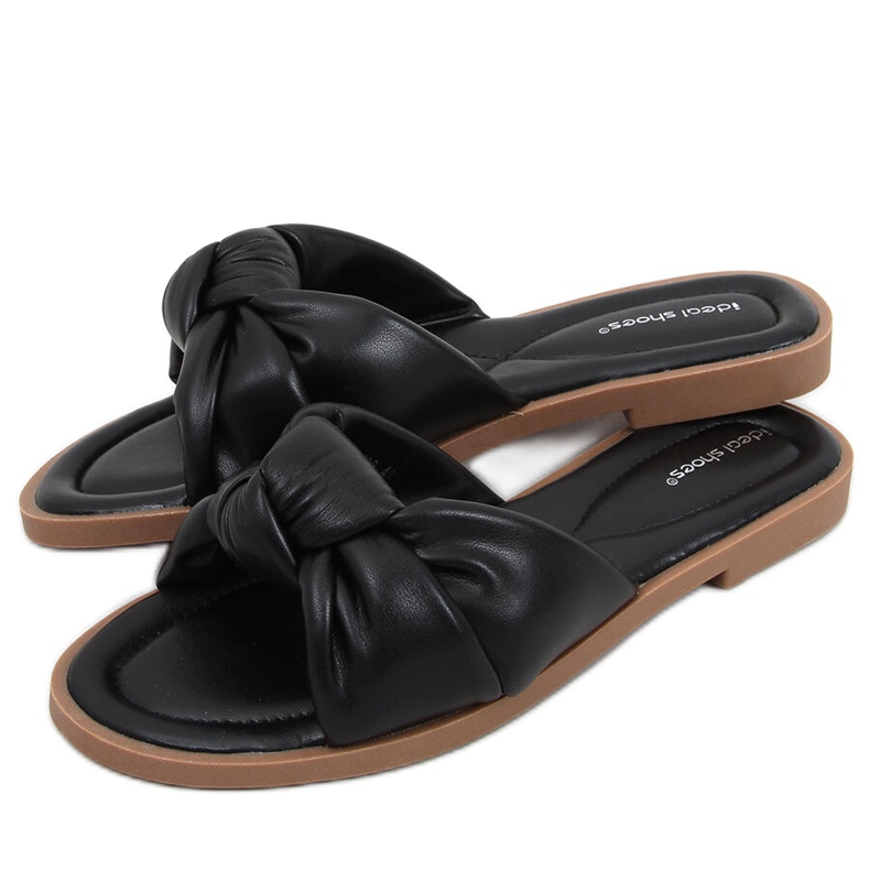 Pantoufles Sally noires pour femmes le noir