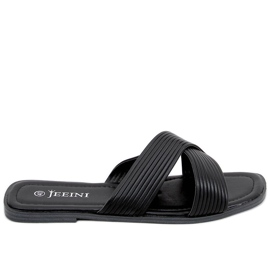 Chaussons femme Fuzzy Black noir