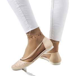Marx ballerines semi-transparentes beiges