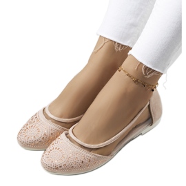 Ballerines Malene semi-transparentes beiges