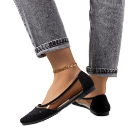 Ballerines Malene noires semi-transparentes