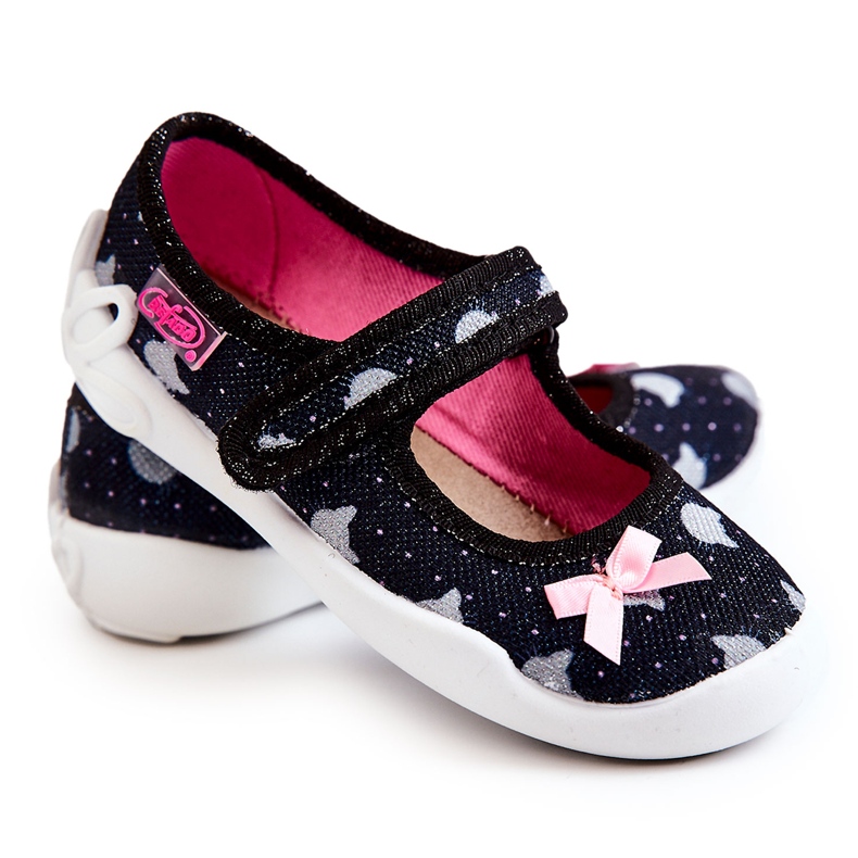 BEFADO S.A. Chaussons Ballerine Enfant Befado Avec Nœud 114X481 Bleu Marine