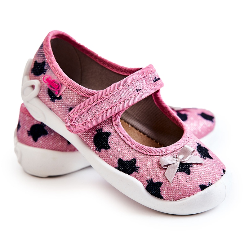 BEFADO S.A. Chaussons ballerines enfant Befado avec noeud 114X480 Rose BEFADO S.A. Chaussons ballerines enfant Befado avec noeud 114X480 Rose