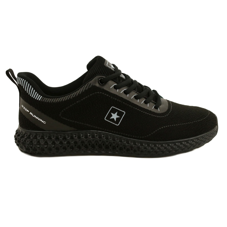 NEWS Chaussures de sport pour hommes 22mn37-4920 noir le noir