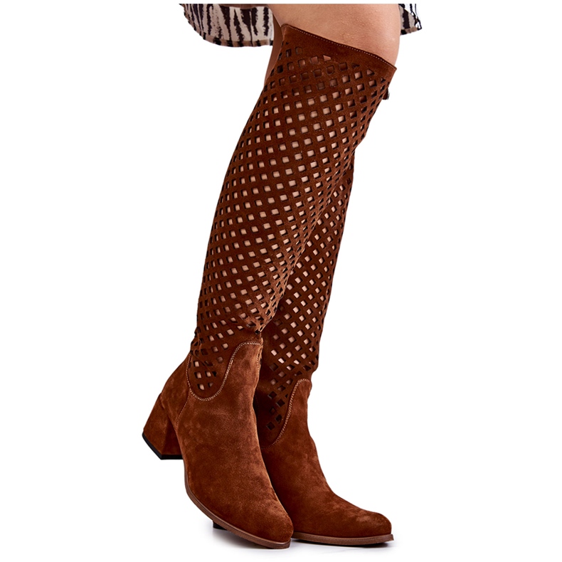 PA2 Bottines Generous en Daim Ajouré Marron brun